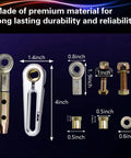 21-Inch Transmission Column Shift Linkage Kit for GM TH-200 200-4R TH-350 TH-400 4L60 4L60E 4L80E 700-R4 Universal Plug-and-Play Complete Kit With Rod Ends, Bushings, Washers, Nuts And Bolts, premium metal parts shown with measurements