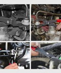 Killer Grip Professional Heavy Duty Fuel Line Disconnect Pliers For Chevy Volt Bolt Euv Blazer shown in use on engine components