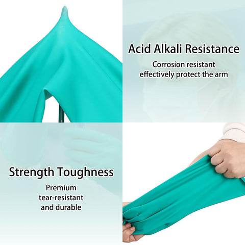 Badass Heavy Duty Nitrile Chemical Resistant Gloves Two Pair Medium Latex Free With Rock Solid Non Slip Grip And 15 Mil Thick Armor Against Oils Acids Or Serious Household Chores showing acid-alkali resistance and strength.