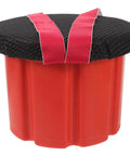 Hip Attached Garden Stool With Cushioned Seat For Gardening, Fishing, Camping And Farm Work, red plastic, portable