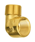 Pack Of Two Three Quarter Inch MNPT To Three Quarter Inch FNPT 90 Degree Barstock Street Elbow Brass Pipe Fitting Male To Female NPT123