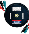 Three Wire Retractable Test Leads With 18 Gauge Copper Wire Alligator Clips And Impact Resistant Case in package