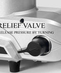 Close-up of relief valve on Badass Portable Airless Paint Sprayer With Hella Smooth 1600 Watt Motor and adjustable speeds.