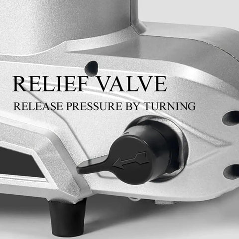 Close-up of relief valve on Professional Grade Portable Airless Paint Sprayer With 1600W Copper Motor Adjustable Flow Control.