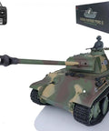 1 16th Scale Panther G RC Tank With Infrared Combat And Hull Recoil, 2 4G Radio, Henglong 7 Mainboard, model box, plastic version