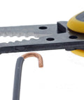 Kinetic Reflex T-Stripper 45-915 Wire Stripper for 10-20 AWG with thumb rest, close-up of plier nose and textured grips