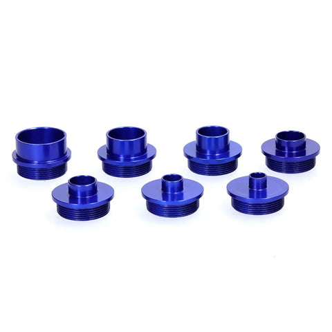 Rock Solid 10 Piece Router Template Bushing Set With Heavy Duty Aluminum Alloy Frame Built Like A Tank Slick Lock Nuts for smooth woodworking jobs - blue bushings