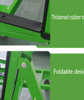 Close-up of the premium folding glass transport cart with thickened rubber strips and foldable design for easy storage.