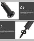 Set Of 4 Adjustable Carbon Steel Sliding Barn Door Spacers With Lag Bolts And Wall Anchors Track Connector Kit, close-up view