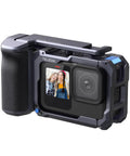 GoPro Hero 9 10 11 12 13 Street Grip Kit with Metal Rabbit Cage and Seesaw Design Aluminum Alloy Shell, quick access features shown