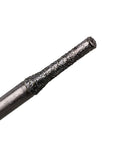 Diamond electroplated 1.5mm core drill bit for gems, silver finish, close-up view