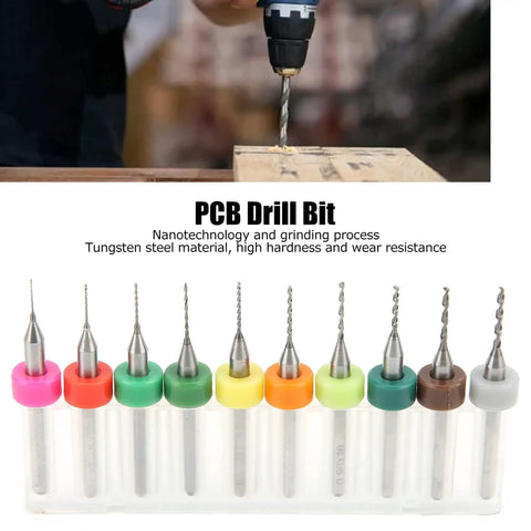 10Pcs Micro Twist Drill Bit Set For Pro Grade Gas Orifices And Mini Vises Tungsten Steel Cobalt Spiral Bits on display