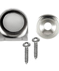 Heavy Duty RV Cabinet Door Magnetic Catches Set Of 4 Black Weather Resistant close-up bolts screws