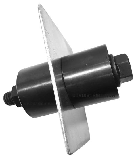 Side view of Beefy Pro Grade Dzus Fastener Dimple Die Tool For Quick Turn And Quarter Turn Jobs 0.750 In X 0.200 In Black Oxide