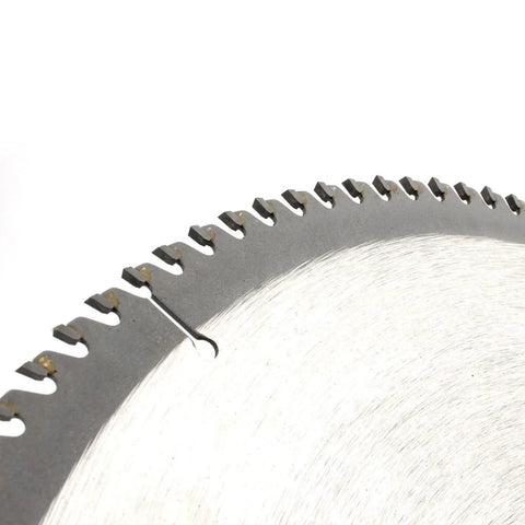 Close-up of 12 Inch Circular Saw Blade 305 mm 60 Tooth Cemented Carbide Tipped for wood and aluminum cutting.