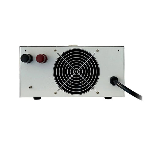 Pro Grade Lab Switching Power Supply 0 To 100V 0 To 30A 3000W Compact 220V Unit Ideal For Phone Repair And Electronics Work rear view with cooling fan