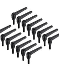 15 Pcs Lever Adjustable Handles M6 X 20mm Male Thread Level Clamping Handles Hand Stud Knobs Rotating Screw Handles With Locking Lever Black