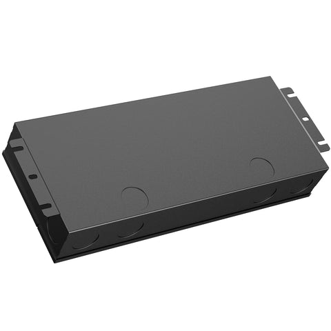 Top view of Beefy Dimmable LED Driver 300W AC 110 to 277V Input DC 24V Output Five In One Dimming ELV MLV Triac 0 to 10V IP67 Waterproof UL Listed.