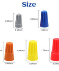 180-piece set of colorful insulated twist wire connectors with springs, assorted sizes for quick electrical connections.