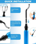 Deburring Tool Kit For DIY Projects With 6 Needle Files And 10 Blades, demonstrating quick blade installation and rotating handle.