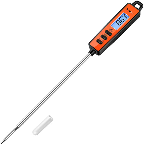 Digital Meat Thermometer For Cooking And Candy Making, Instant Read In 1 To 3 Seconds, 5.3 Inch Long Probe, Backlit Display, Lock Function