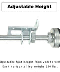 Heavy Duty Furniture Leveling Feet Set 8 Adjustable Load Levelers with Screws and Wrench 4.33 Inch Long close-up view