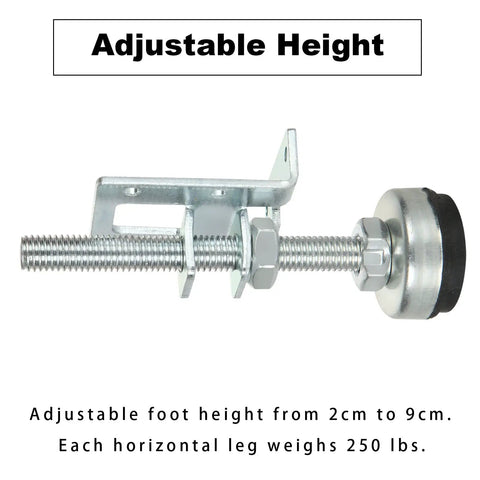Heavy Duty Furniture Leveling Feet Set 8 Adjustable Load Levelers with Screws and Wrench 4.33 Inch Long close-up view