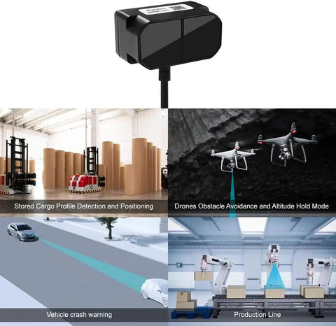 High Precision Single Point LiDAR Sensor With 0.1-12m Range And CAN Version for drones and robots usage examples