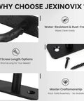 Black Barn Door Handles Kit 7.1 Inch Gate Handle For Outdoor Fence And Sliding Doors Heavy Duty Aluminium Alloy Pulls 4 Pack with screws