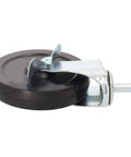 Side view of Spring Loaded Gate Wheel Caster For Farm Gates Heavy Duty 5 Inch Aluminum Wheel With Damping No More Gate Drag Shock Absorption