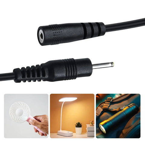 Premium Male To Female Extension Cable With Solid Copper Cores For Reliable Power Transfer Heavy Duty Slick Design No Fuss Plug And Play Ready For Your Home Office Setup Or Travel Gear In One Meter Length, close-up of connectors.