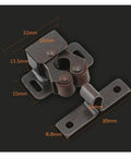 20pcs Cabinet Latches With Built-In Spring For Automatic Door Locking, 32mm x 24mm size, brown metal latch for kitchen cupboards.