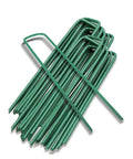 Heavy Duty Garden Ground Stakes 6 Inch U Shaped Steel Pegs For Lawn Fabric Netting Matting Pro Grade Landscape Anchors 20 Pack Sturdy Nails