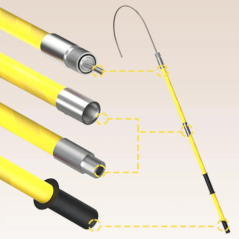 Voltage Safe Insulated Rescue Hook with 18 Inch Telescoping Reach showing detailed handle and hook connections