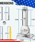 180 Degree Adjustable Flag Pole Holder Mount In Marine Grade 316 Stainless Steel For Outdoor Use with dimensions