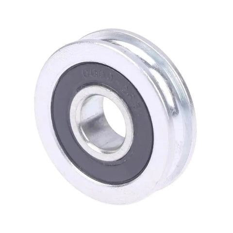 Heavy Duty U Groove Pulley With V Groove Wheel Caster, steel roller with black center for sliding gates and utility carts.