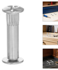 Heavy Duty M6 Steel Binding Screws Rock Solid Design With Slick Silver Finish Quick Install Cabinet Panel Connectors For Furniture Repairs Solid Pack Of One Hundred Pieces close-up of a steel binding screw with a shiny finish