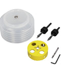 Awesome FTVOGUE Bimetallic Hole Saw Kit For Recessed Light Installation With Dust Bowl Cutting Clean Holes In Wood Plastic PVC And Metal For DIY Pros and Homeowners Alike, dust bowl and bits