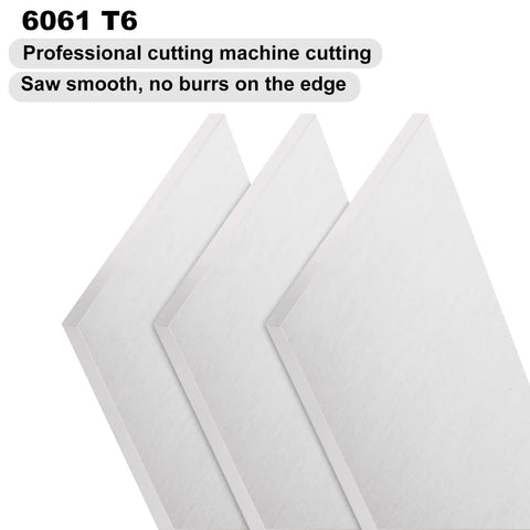 Three 6061-T6 aluminum sheets from 12 Pack Aluminum Sheets 2 X 4 X One Eighth Inch 6061 T6 Plate For Weld Practice Kit