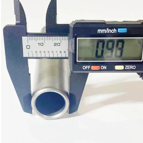 Ground Rod Driver measured with digital caliper, showing 0.98 inches, solid steel, SDS Plus Drill Bit Adapter for heavy duty use