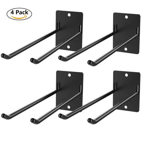 Pack of 4 Heavy Duty Steel Wall Mount Tool Organizer Hooks for Garage Storage And Garden Tools Shovel Holder Rake Broom
