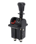 Dump Truck Proportional PTO Valve With Four Ports And Three Working Positions, showing black handle and mounting base