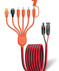 7 In 1 Solar Panel Adapter Kit With 3.6 Foot MC4 And DC 8mm Cable, XT60 Anderson Connectors, Universal DC Adapters coiled view