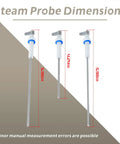 Top Shelf Steam Probe Set Replacement For Breville Oracle Touch And Dual Boiler Espresso Machines 3 Piece Kit dimensions with measurements