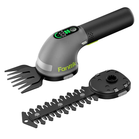 Z10 Pro Cordless Hedge Trimmer with 6 inch shrubbery trimmer, 3.5 inch grass shear, dual mode battery, Type C fast charge.