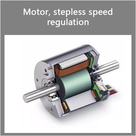 Cutaway view of motor with stepless speed regulation for the Dead Accurate 180W Electric Jigsaw.