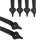 Decorative Rustic Carriage House Hardware Set With Black Steel Hinges And Handles for barn doors and gates