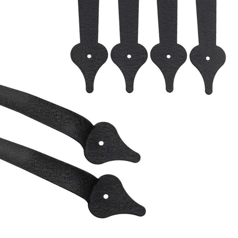 Decorative Rustic Carriage House Hardware Set With Black Steel Hinges And Handles for barn doors and gates