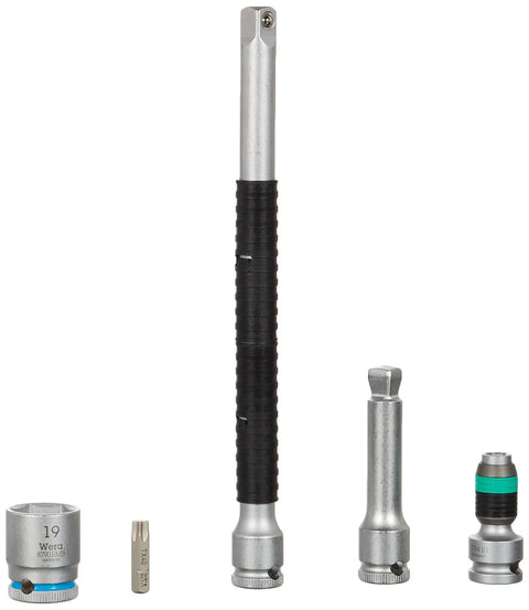 Ultra Slim 29 Piece Metric Ratchet Set With Three Eighths Inch Drive Zyklop Metal Build Switch Lever, sockets and bits shown