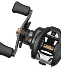 Vertix LP Baitcasting Reel Pro Grade Performance With 7 Plus 1 Ball Bearings, 20 Lb Carbon Fiber Drag, 6.6 To 1 Gear Ratio in dark gray.